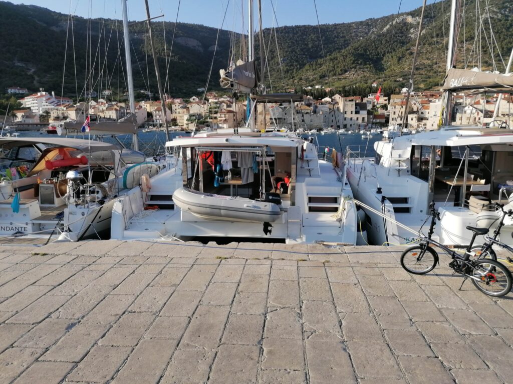 Marketing in ports, marketing on the croatian coast, Vis, Komiža, Croatia